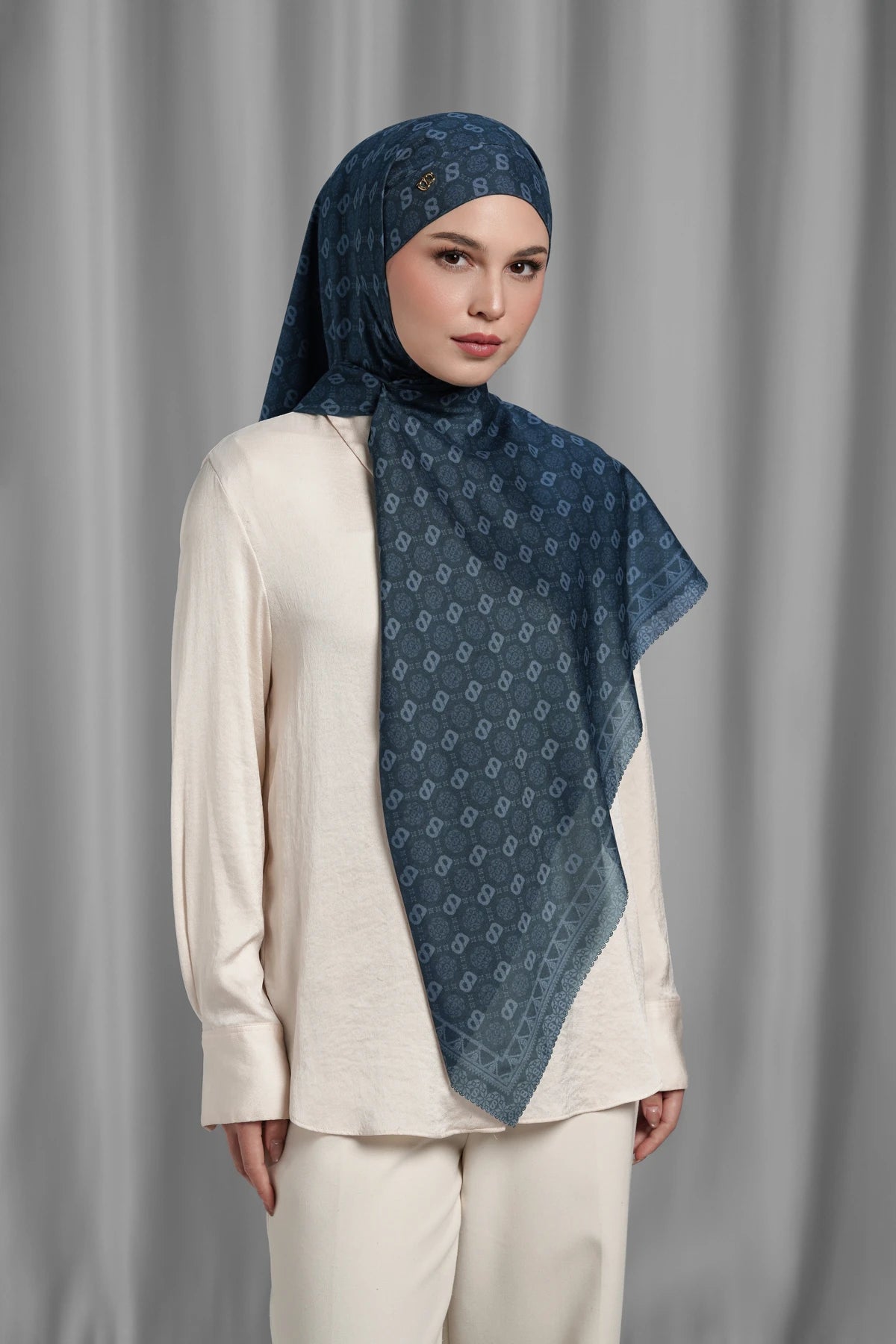 Songket Tie Back Square - Maritime Blue