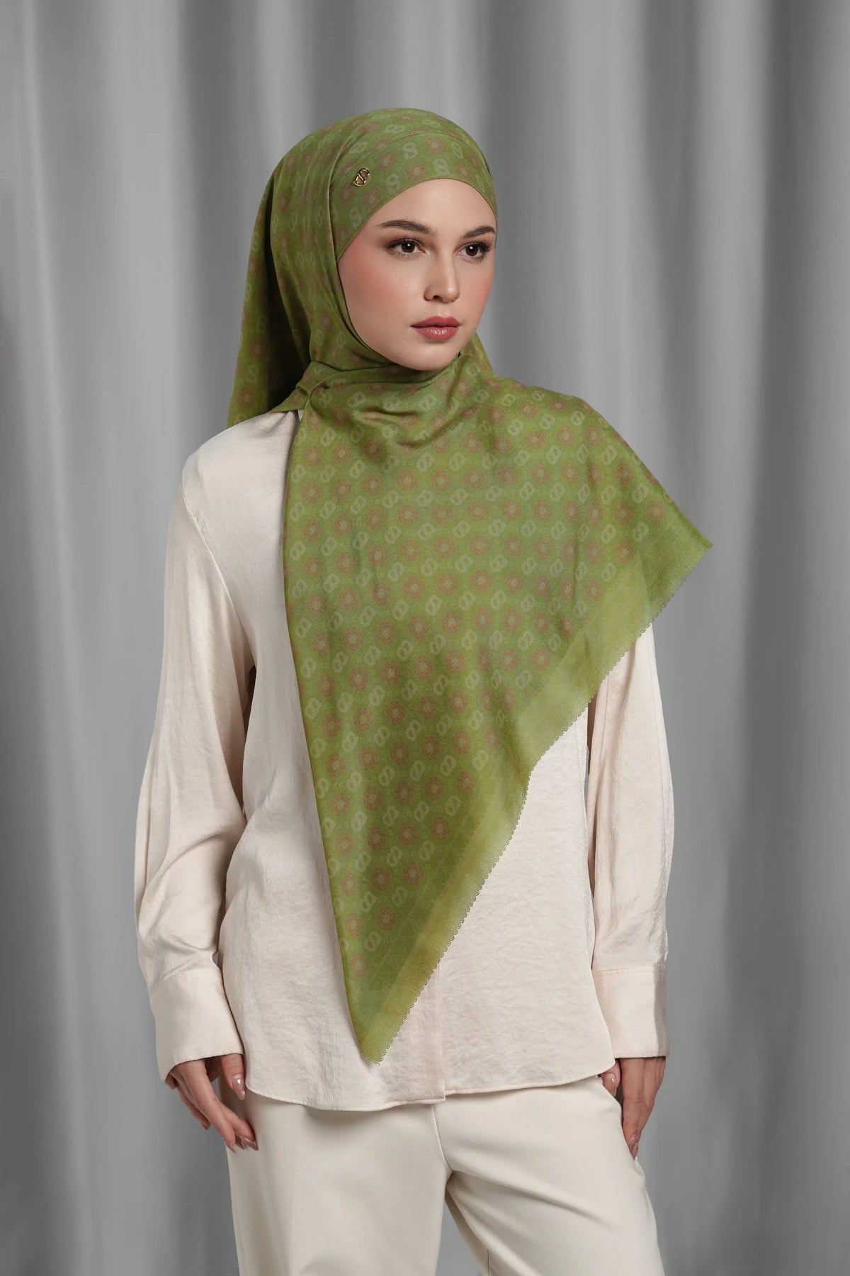 Songket Tie Back Square - Palm