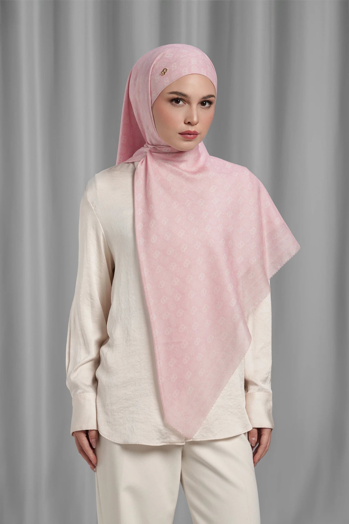 Songket Tie Back Square - Pink Beach