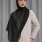 Songket Tie Back Shawl - Coal