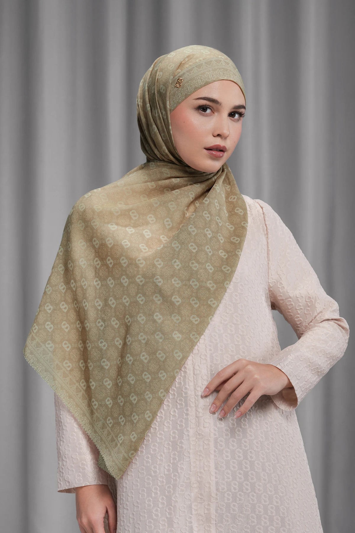 Songket Tie Back Shawl - Ginger