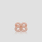 Twin Crystal Petite Brooch - Rose Gold