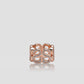 Twin Crystal Ring Brooch - Rose Gold