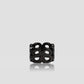 Twin Ring Brooch - Hematite