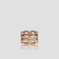 Twin Ring Brooch - Rose Gold