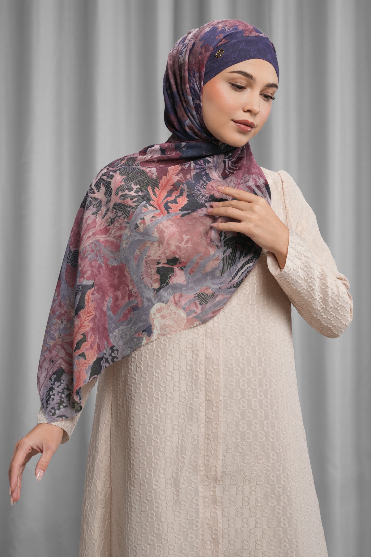 Under The Sea Tie Back Shawl - Deep Sea