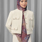 deep sea under the sea tie back square scarf by buttonscarves styled in a modern hijab look