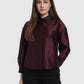 Verena Crop Shirt - Maroon
