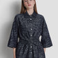 Waves Monogram Belted Shirt - Blue