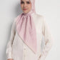 waves monogram printed square scarf in pearl blush by buttonscarves front view