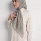 waves monogram printed square scarf in shadow by buttonscarves side view