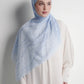 Waves Monogram Tie Back Shawl - Crystal Blue