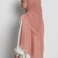 axis tie back shawl in mauveglow by buttonscarves back view
