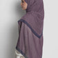 axis tie back shawl in peacoat by buttonscarves back view