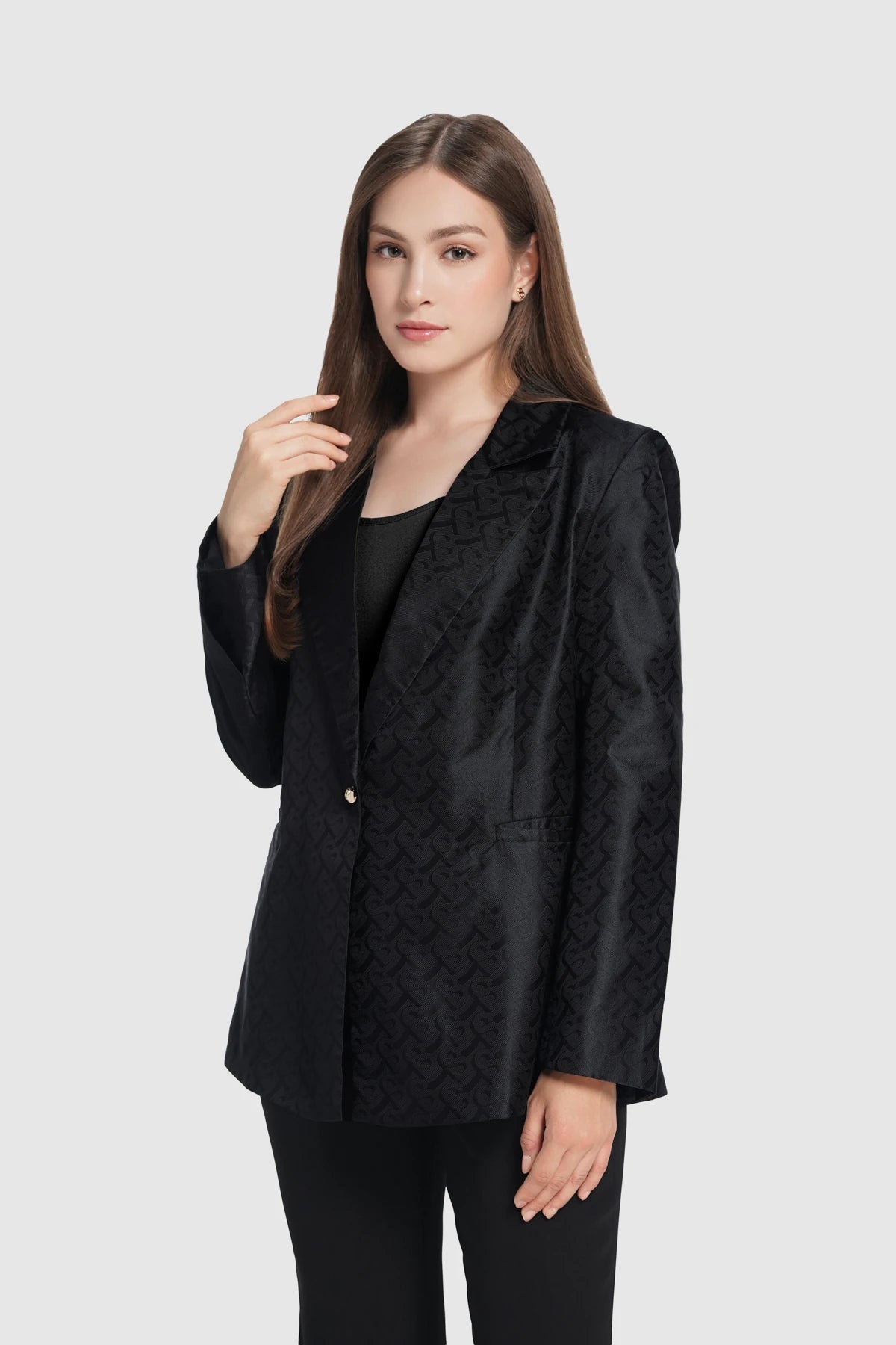 Bimu Jacquard Blazer - Black