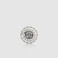 Victorian Crystal Pin Brooch - Hematite
