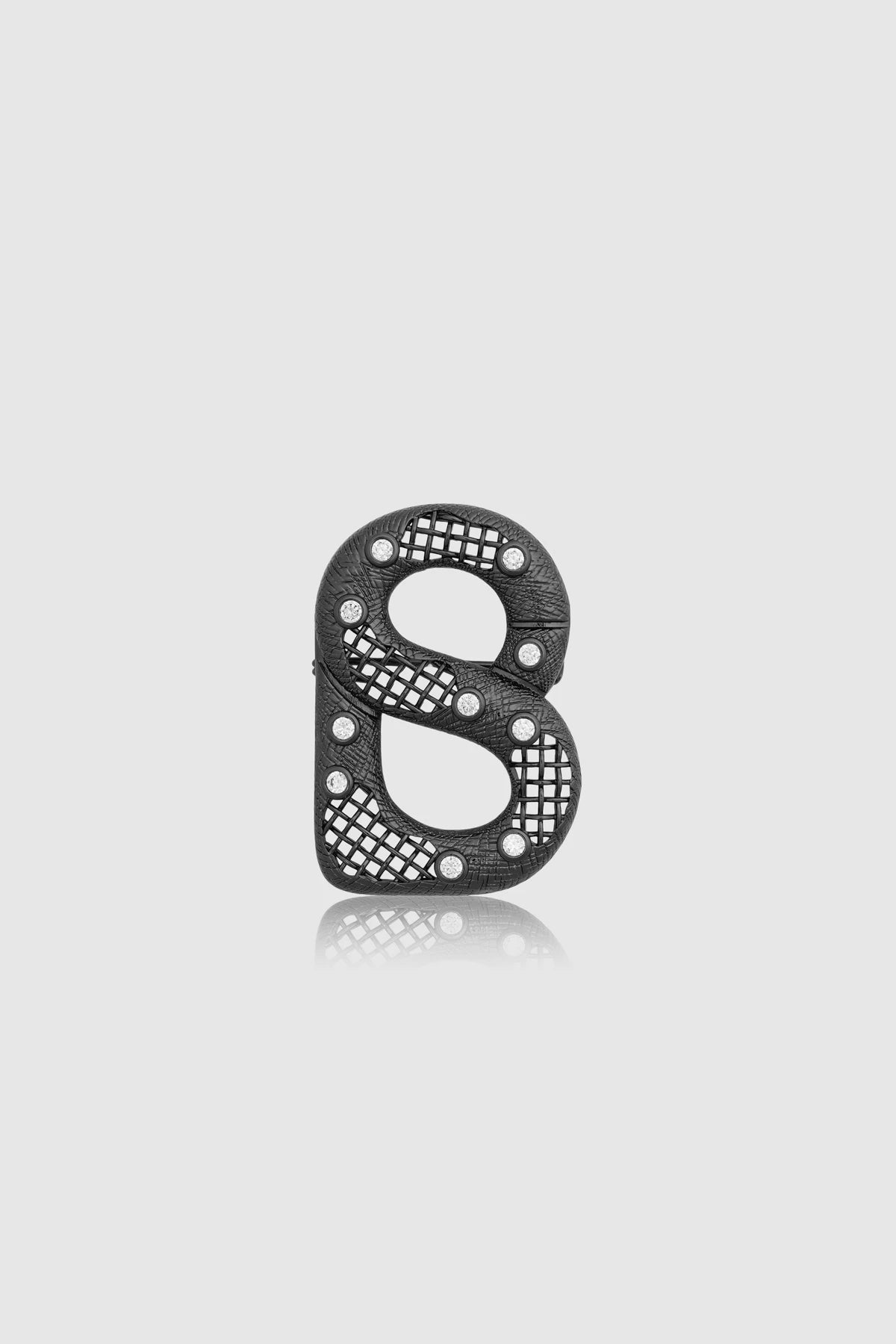 Leona Brooch - Hematite