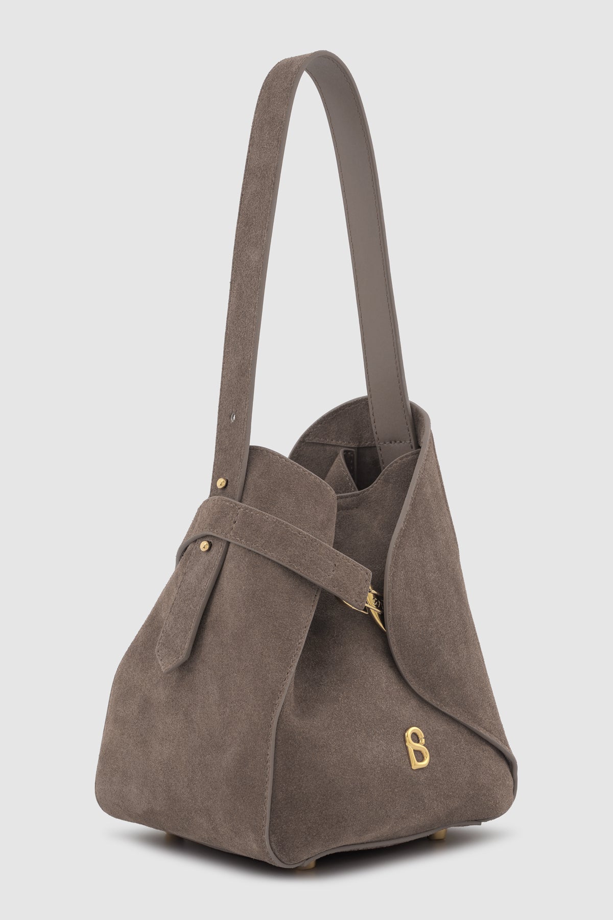 Britney Bag Small - Suede Leather - Taupe
