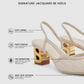 Signature Jacquard Be Heels - Nude