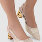 Signature Jacquard Be Heels - Nude