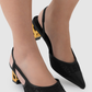 Signature Jacquard Be Heels - Black