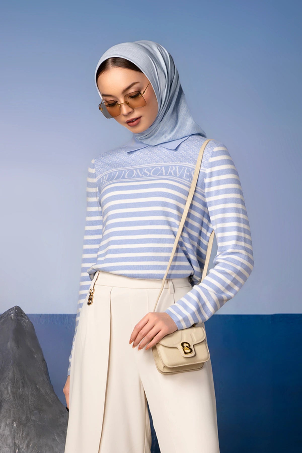 Tropical26 Polo Knit - Blue