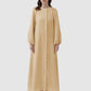 Noura Puff Dress - Pebble