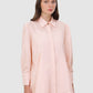 Leena Cotton Panelled Shirt - Pink