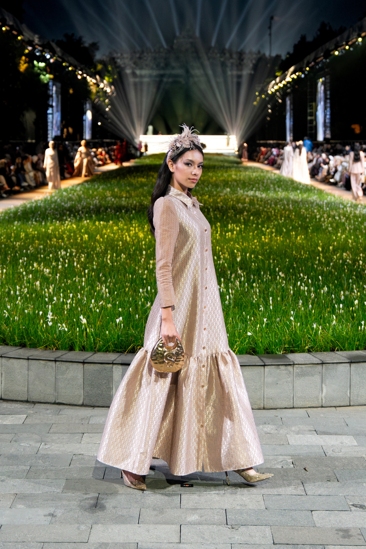 Signature Jacquard Shirt Dress - Dusty