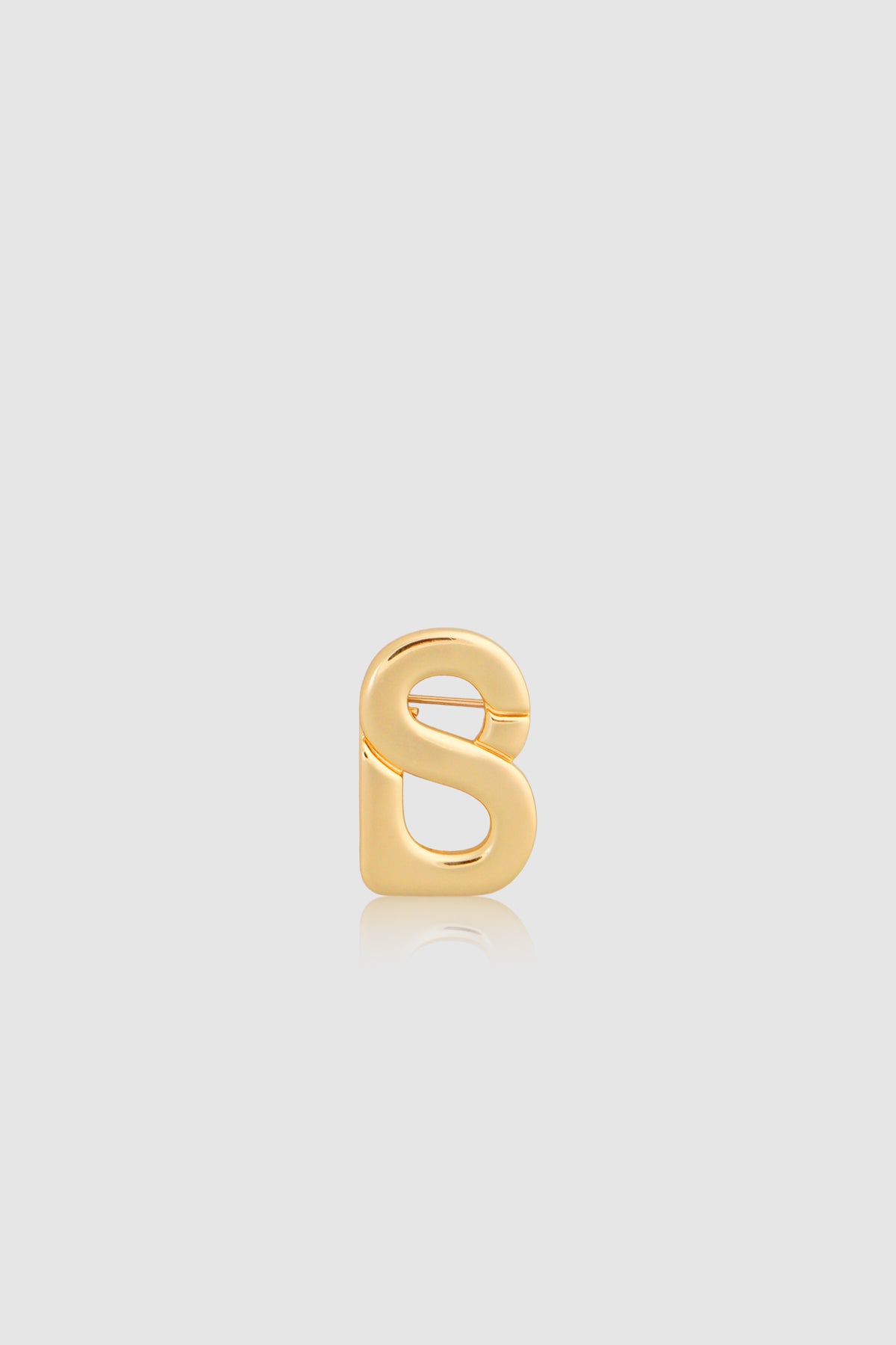 Petite Signature Flat Brooch - Gold