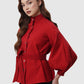 The Editor Puff Shirt - Red