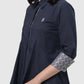 Signature Woman Poplin Shirt - Navy