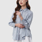 The Editor Satin Shirt - Grey