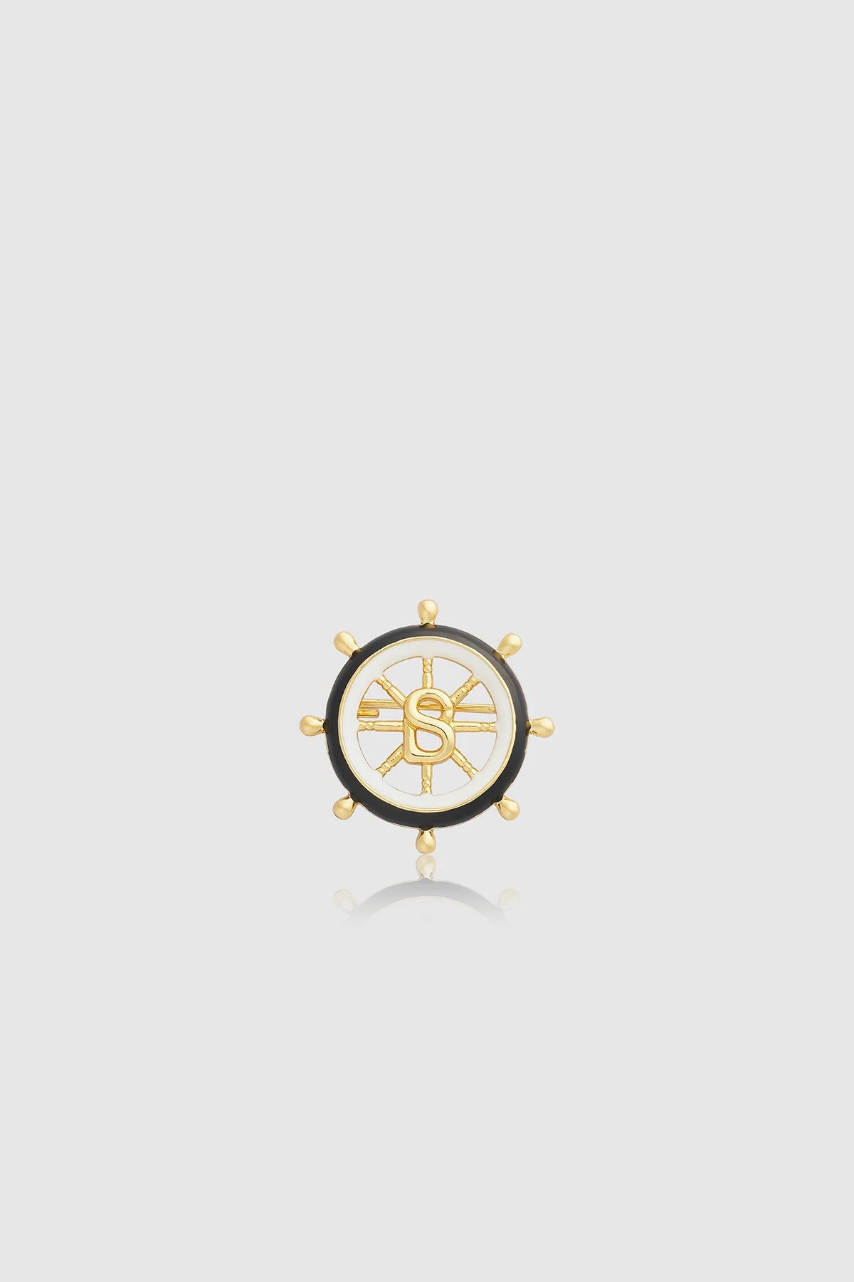 Maris Pin Brooch - Gold Black