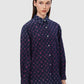 Monogram Denim Shirt - Fuchsia