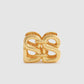 Deux Ring Brooch - Gold