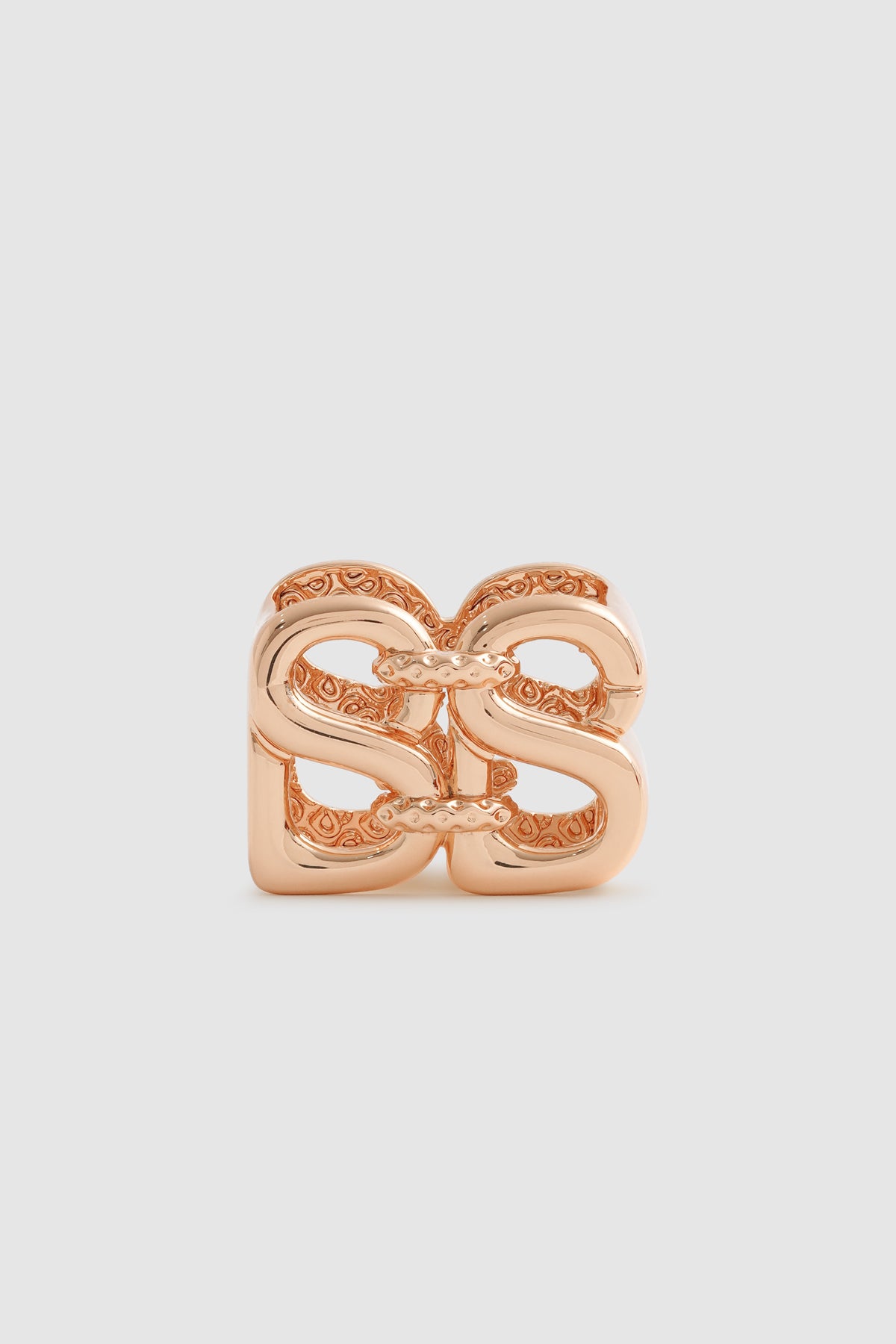 Deux Ring Brooch - Rose Gold