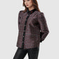 The Editor Houndstooth Shirt - Charcoal Grey