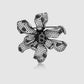 Crystal Orchid Brooch- Hematite