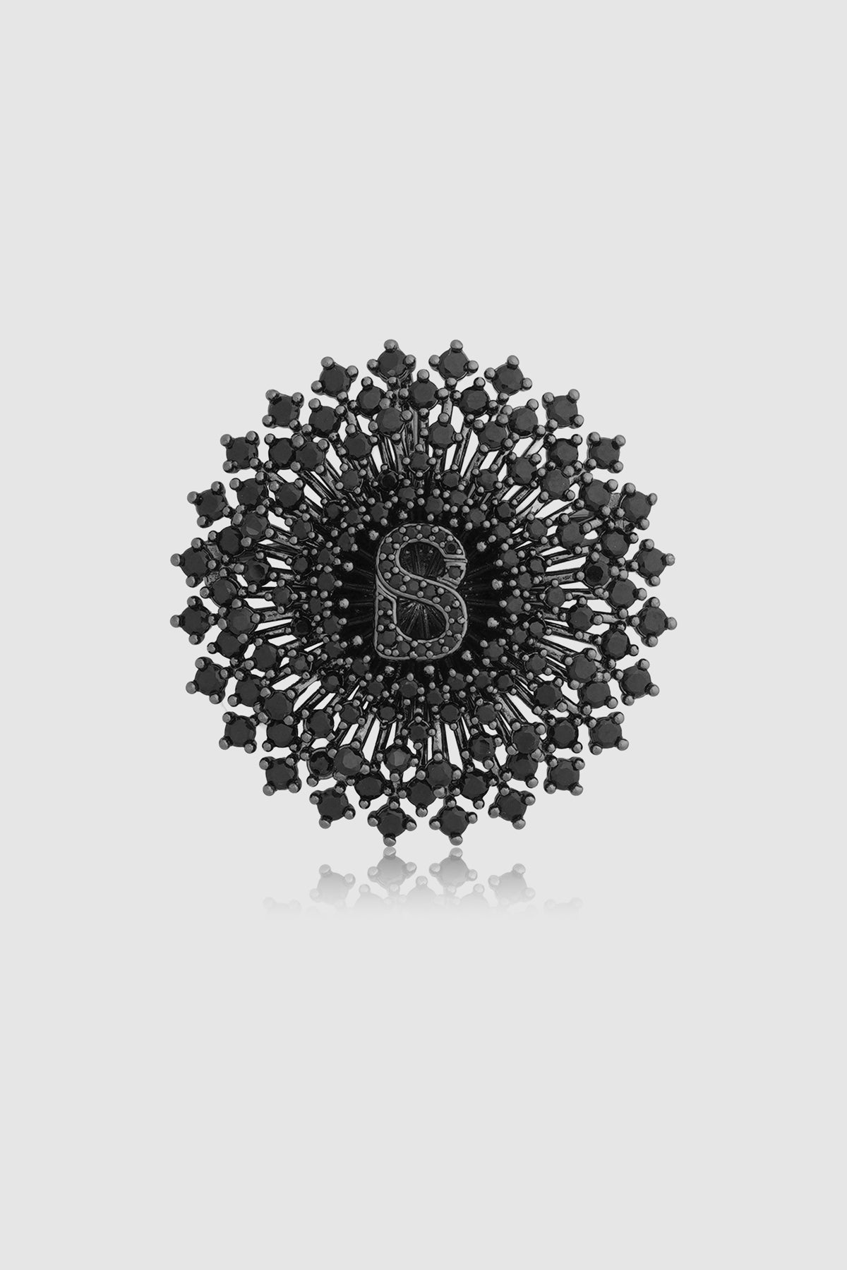 Noura Brooch - Hematite