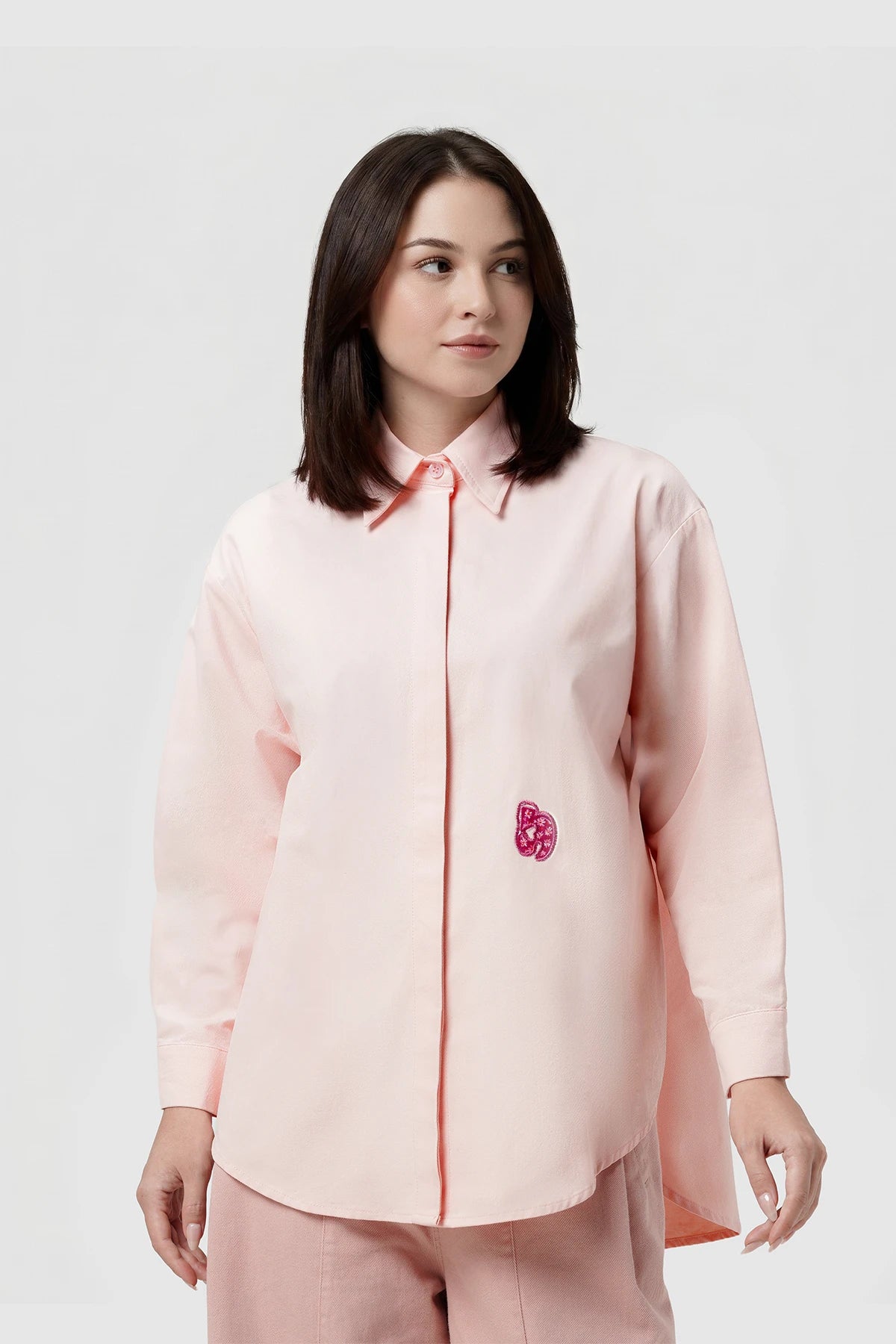 Nagita Cotton Shirt - Pink