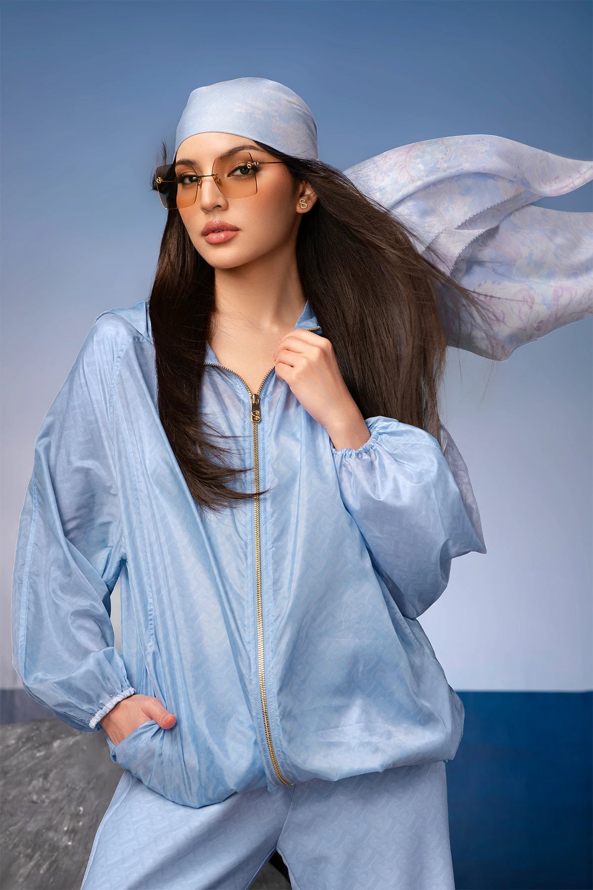 Tropical26 Hooded Jacket - Blue