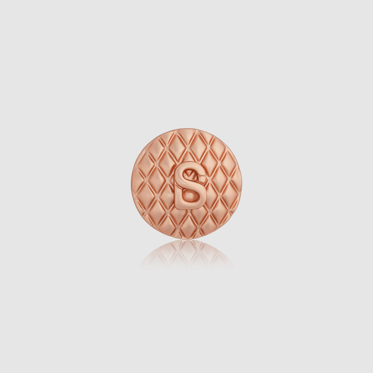 Sofia Round Pin Brooch - Rose Gold