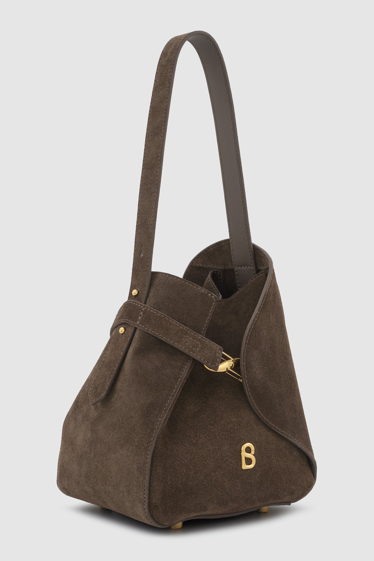Britney Bag Small - Suede Leather - Dark Brown