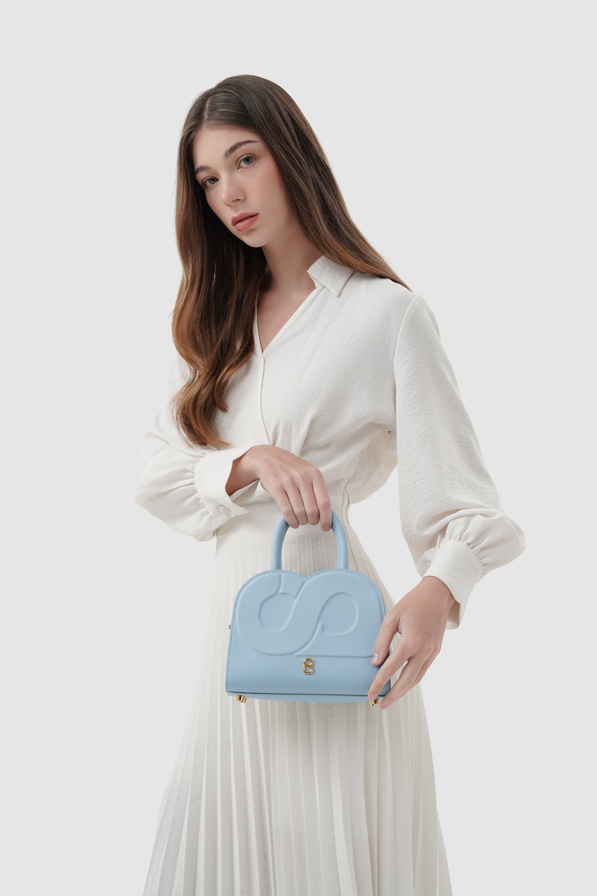 Joy Bag Small - Saffiano Leather - Waterfall