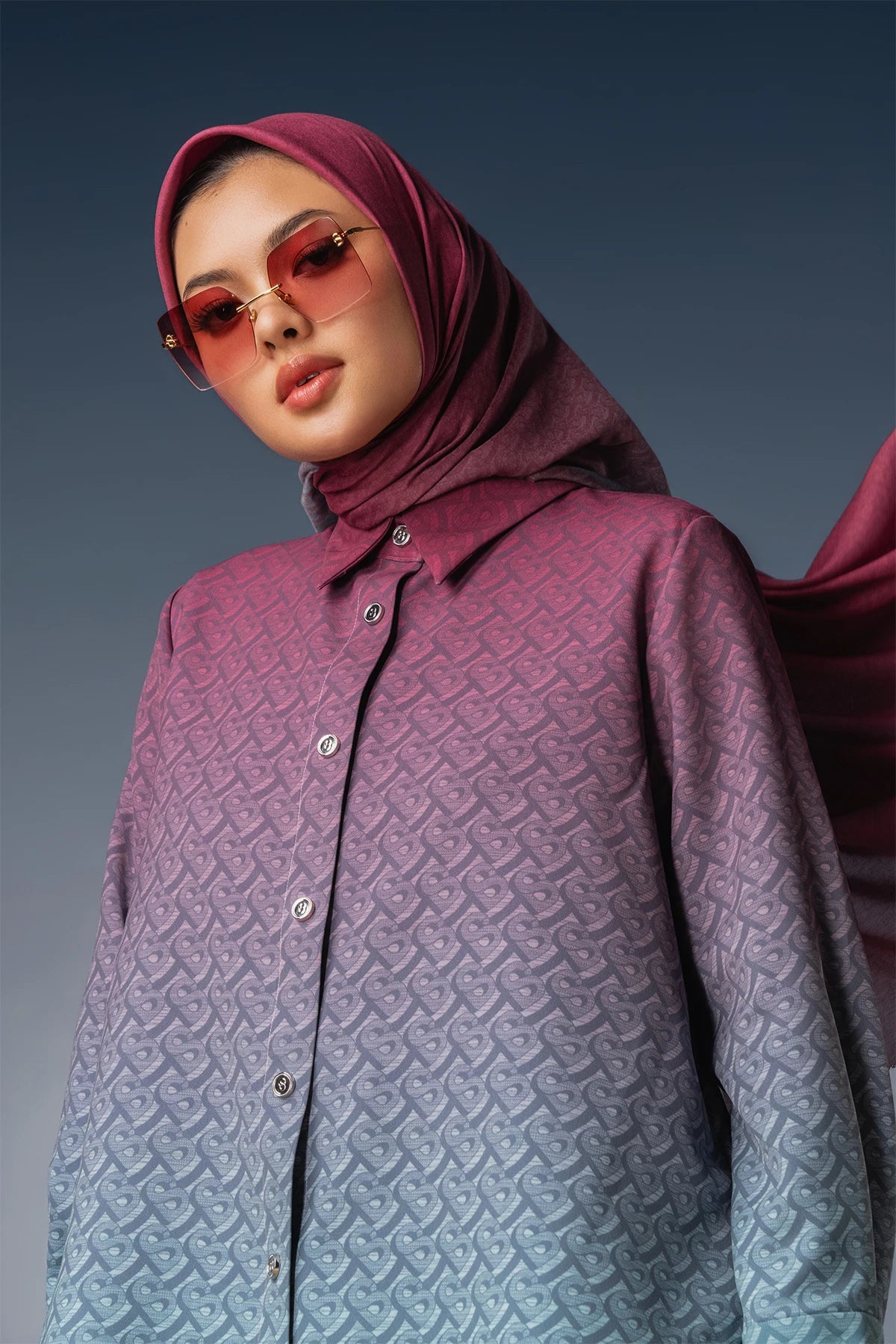 Tropical26 Basic Shirt - Fuchsia/Teal