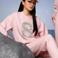 Signature Embellished Crop Sweatshirt - Pink
