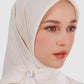 Petite Round Pearl Brooch - Silver