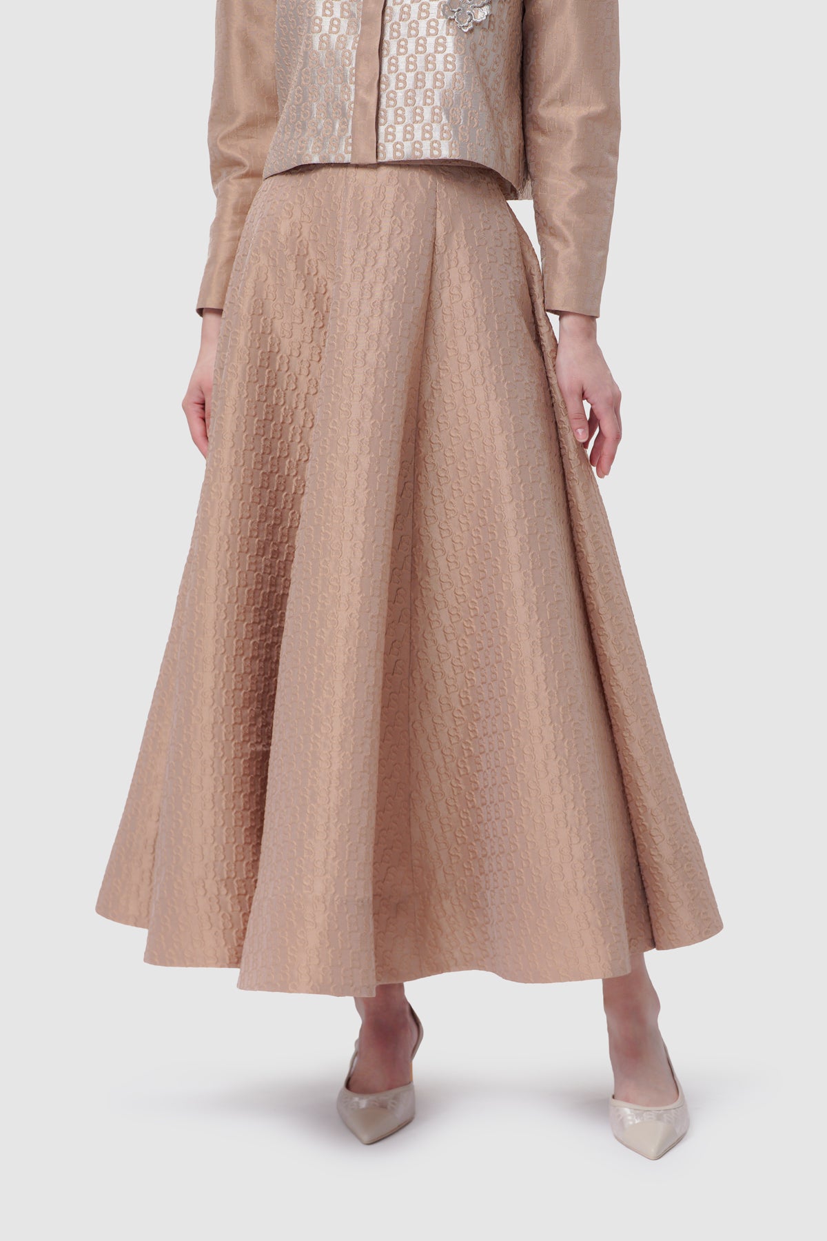 Signature Jacquard Skirt - Dusty