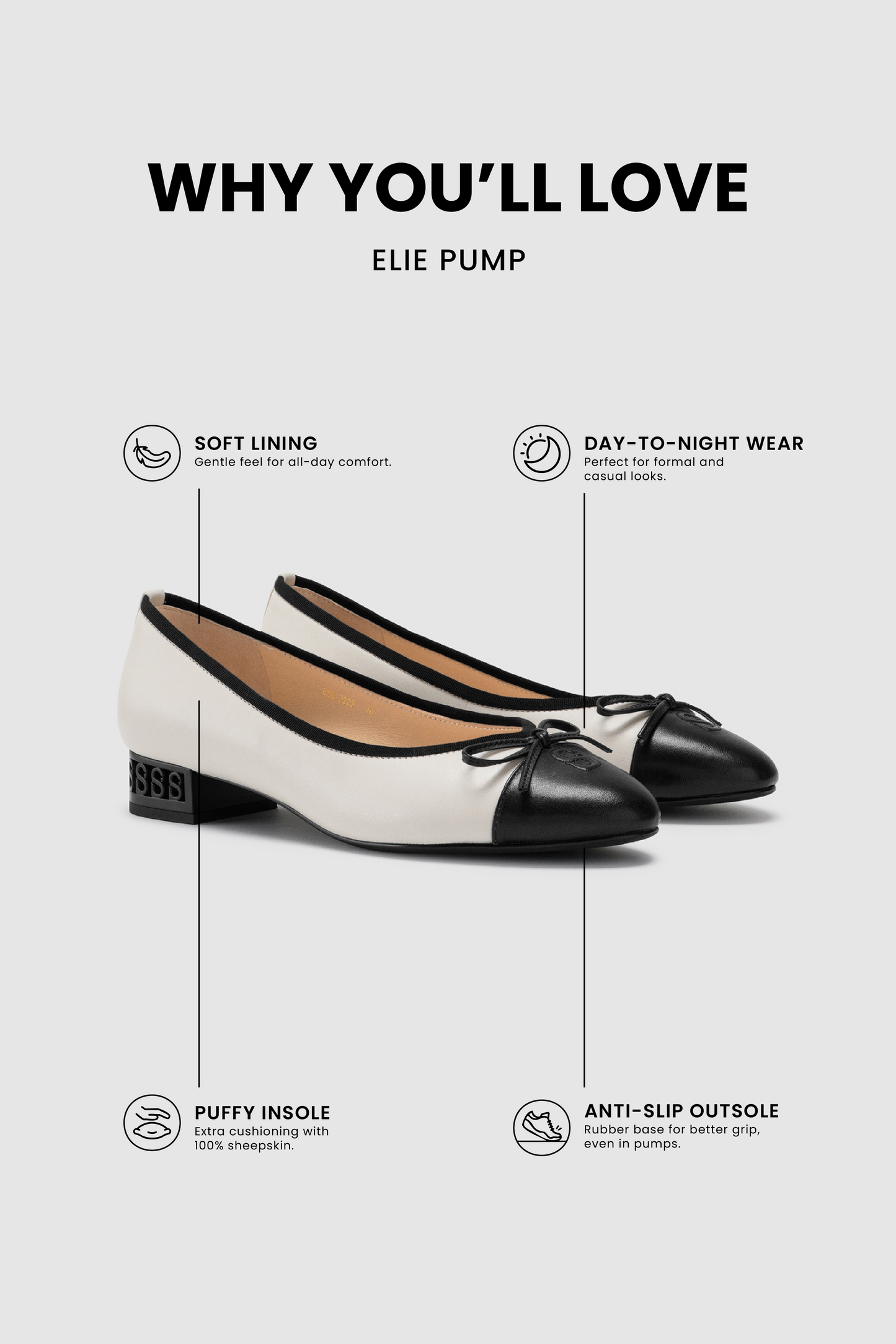 Elie Pump - Black-White